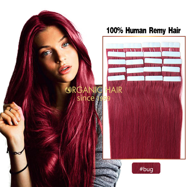 Burgundy hair extensions tape hair extensions melbourne